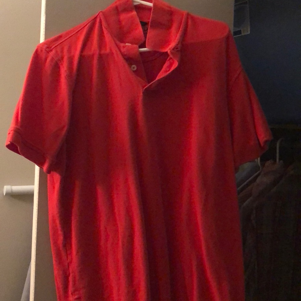 Red men’s polo shirt
